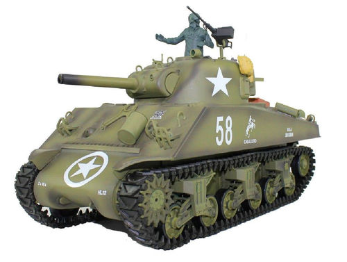 RC Tank M4A3 Sherman Pro 1:16 smoke sound BB + IR steelgear metaltracks 2,4Ghz V6.0