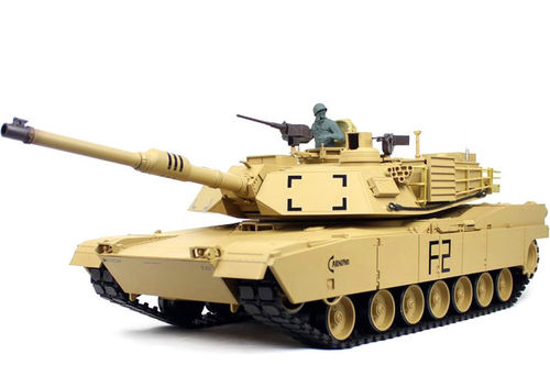 RC Panzer M1A2 Abrams Pro Heng Long 1:16 Rauch Sound BB + IR Stahlgetriebe Metallketten 2,4Ghz V6.0