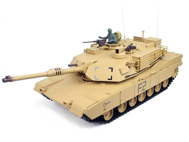 Heng Long 1/16 USA M1A2 Abrams BB Shot RC Tank Desert Metal Tracks Metal Gearbox 