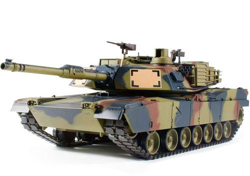 RC Tank M1A2 Abrams Pro Camo 1:16 Heng Long smoke sound BB + IR metalgear/-tracks 2,4Ghz V7.0