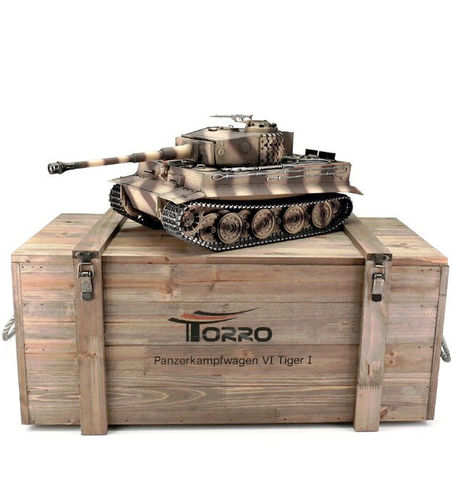 RC Tank Tiger 1 1:16 Metal-Version IR Servo-Recoil 360° tower PRO-Edition 2.4 GHz Torro
