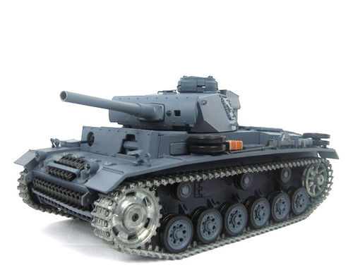 RC Panzer 3 "Kampfwagen III" Pro 1:16 Heng Long Rauch Sound BB + IR Metallketten 2,4 GHz V7.0