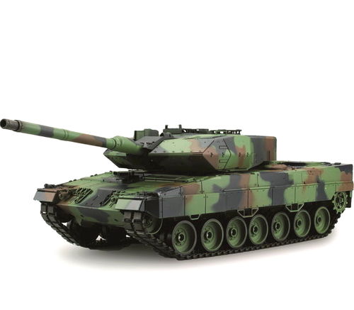 RC Panzer Leopard 2A6 Super-Pro Heng Long 1:16 BB + IR Stahlgetr. Metallketten 2,4Ghz V7.0 +RRZ