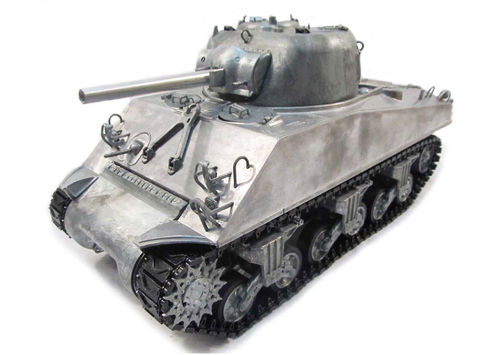 RC Panzer M4A3 Sherman RTR Vollmetall Mato 2,4 Ghz 360° Turm Sound IR Rohrrückzug unlackiert