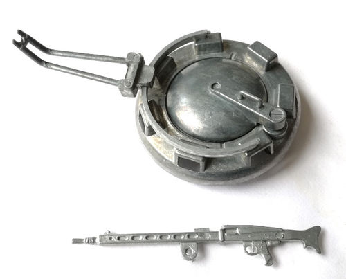 Metal commander hatch with MG 42 for RC tank Tiger, late version