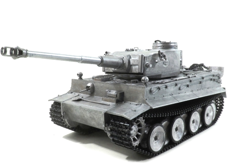 [sold!] RC Tank "Tiger I" RTR Fullmetal, Mato, 2,4 Ghz, 360° Tower, Sound, Shot-Function