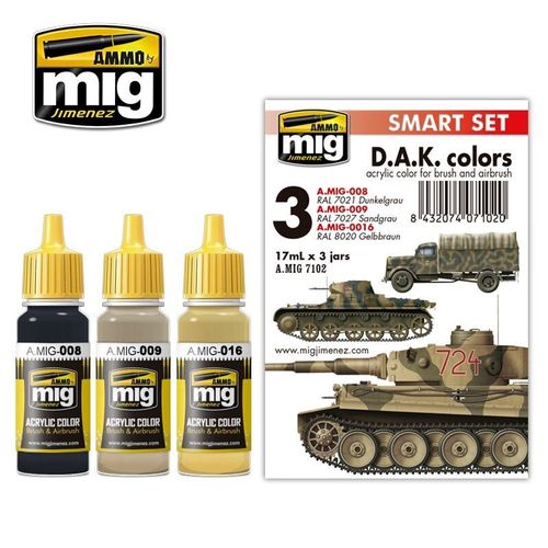 MIG Farben Set Afrika Korps - Modellbau Farben für Militär Fahrzeuge