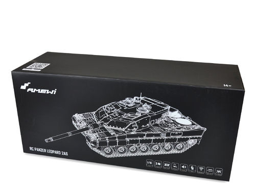 RC Panzer Leopard 2A6 1:16 Advanced Line BB+IR Amewi Metallgetriebe 2,4 GHz V7.0