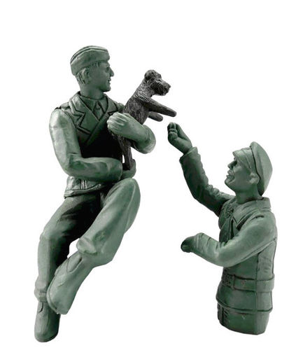 StuG III Figuren Panzerbesatzung mit Hund, 1:16